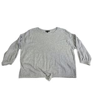 Banana Republic Medium Top Crewneck Tie Waist Gray Casual